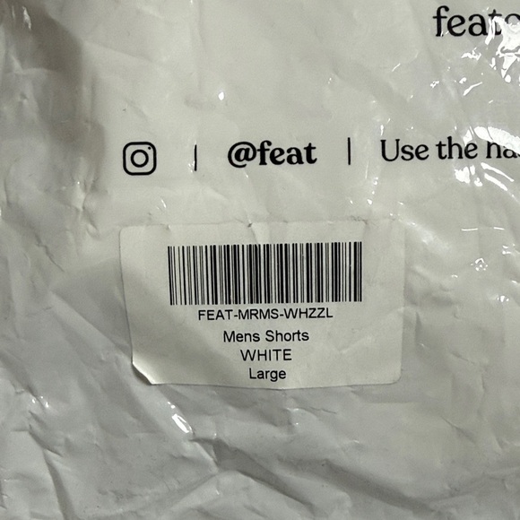 Feat Clothing Men’s Roam Performance Shorts in White  Size Large - Picture 9 of 9